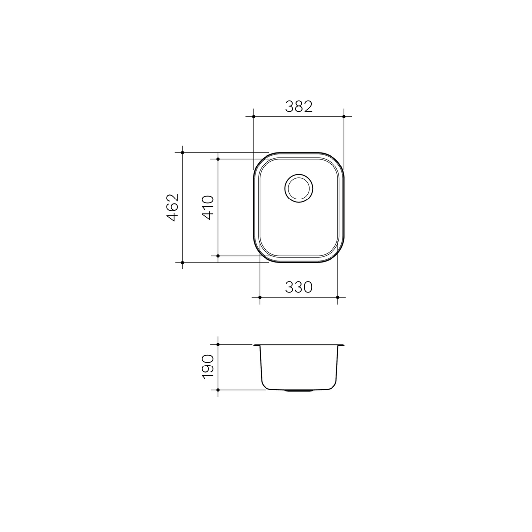 Clark Monaco Single Bowl Overmount Kitchen Sink