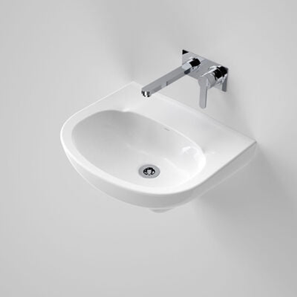 Caroma Integra 500 Wall Basin White 1 Tap Hole 648210W