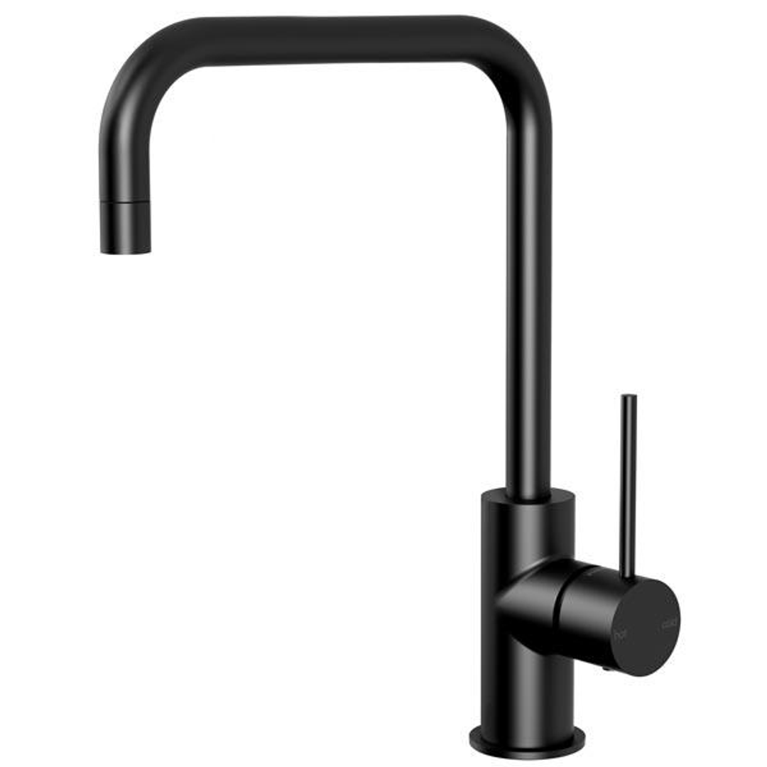 Phoenix Vivid Slimline Side Lever Sink Mixer 220mm Squareline-Matte Black