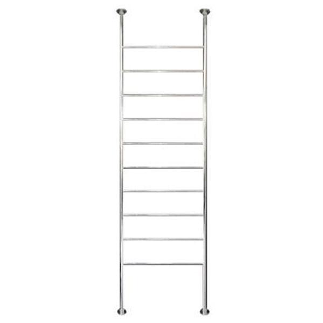 Radiant 700 X 2700mm Round Bar Floor To Ceiling Heated Towel Ladder