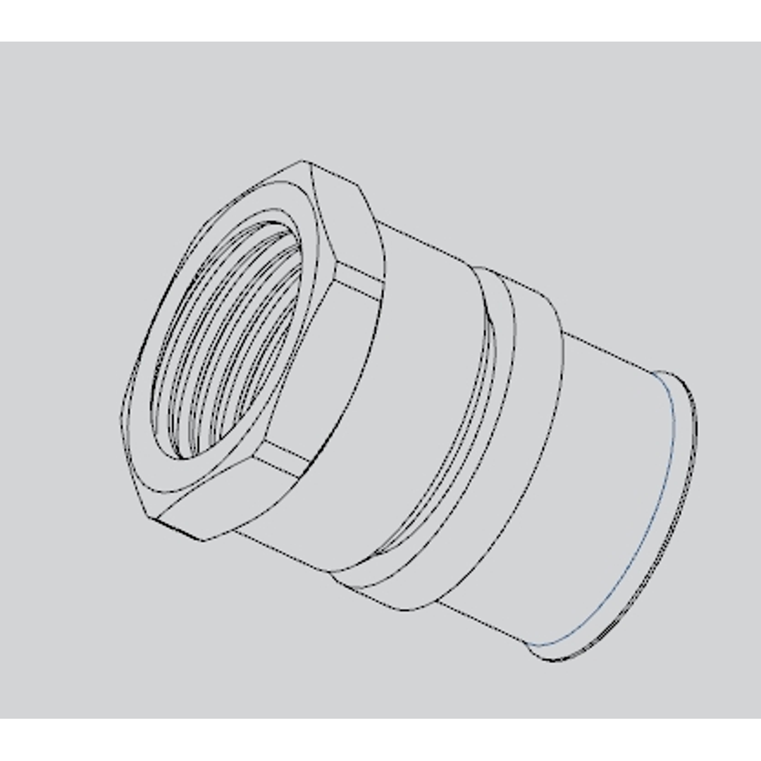 Unipex No.2 Female Straight Connector Dn16X1/2"