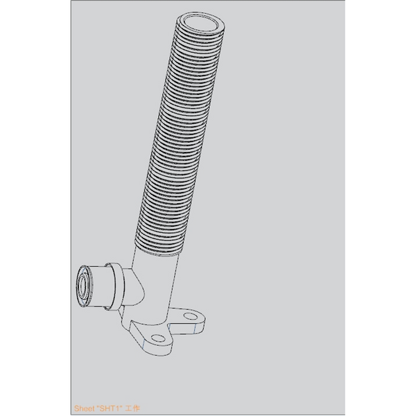 Unipex No.19Bp Lugged Elbow Male Dn16X1/2"X200