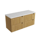 Aulic Lovina Tier Wall Hung 1200mm Harvest Oak Fluted Cabinet 1180X450X400mm