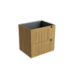 Aulic Lovina Tier Wall Hung 600mm Harvest Oak Fluted Cabinet 580mm