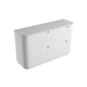 Aulic Curva Floorstanding Single Cabinet 1500mm Snow Flat Stone Top