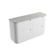 Aulic Curva Floorstanding Single Cabinet 1500mm Alpine Flat Stone Top