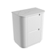 Aulic Curva Floorstanding Matt White Fluted Curved Cabinet 750mm Palis White Flat Stone Top