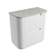Aulic Curva Floorstanding Matt White Fluted Curved Cabinet 900mm Alpine Flat Stone Top