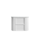 Aulic Ramee Fluted Wall Hung 750Mm Matte White Cabinet With Alpine Flat Stone