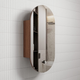 Aulic Beau Monde Oblong Walnut Shaving Cabinet 450X900X150Mm