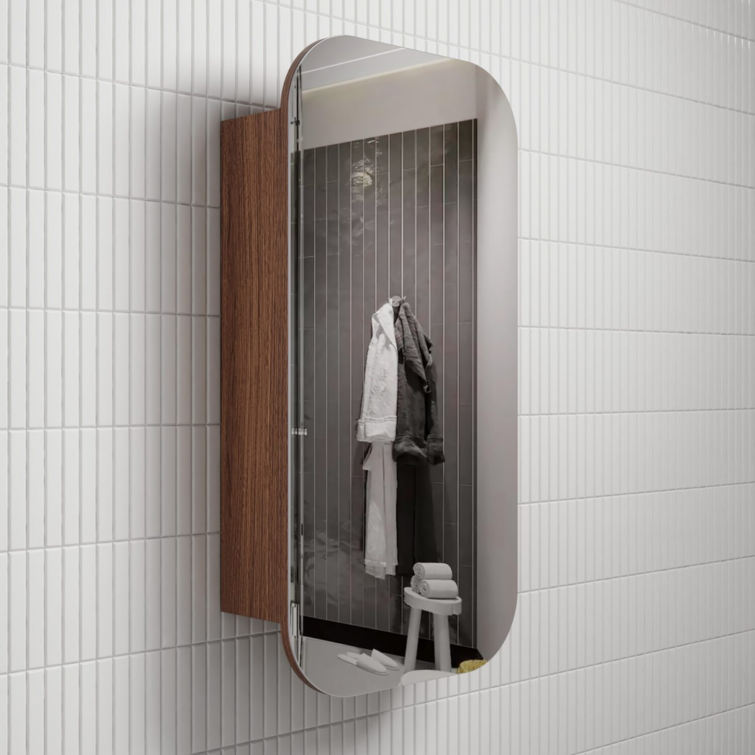 Aulic Vienna Walnut Shaving Cabinet 450X900X150Mm