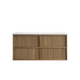 Aulic Venetta Fluted Framed W/H 1200Mm Harvest Oak Cabinet 1200 With Alpine Flat Stone