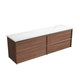 Aulic Venetta Framed Wall Hung 1800Mm Double Walnut Cabinet 1800X468X585Mm With Palis Top