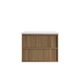 Aulic Venetta Fluted Framed W/H 750Mm Harvest Oak Cabinet 750 With Snow Flat Stone Top