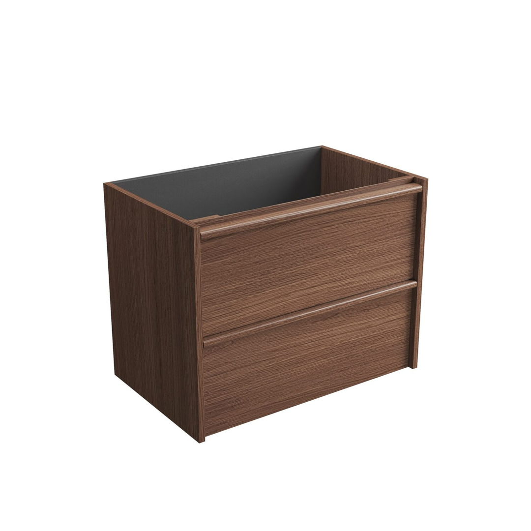 Aulic Venetta Framed Wall Hung 750Mm Walnut Cabinet 730X458X560Mm