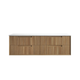 Aulic Voulari Framed Wall Hung 1500 Dbl Harvest Oak Cabinet With Alpine Undermount Basin