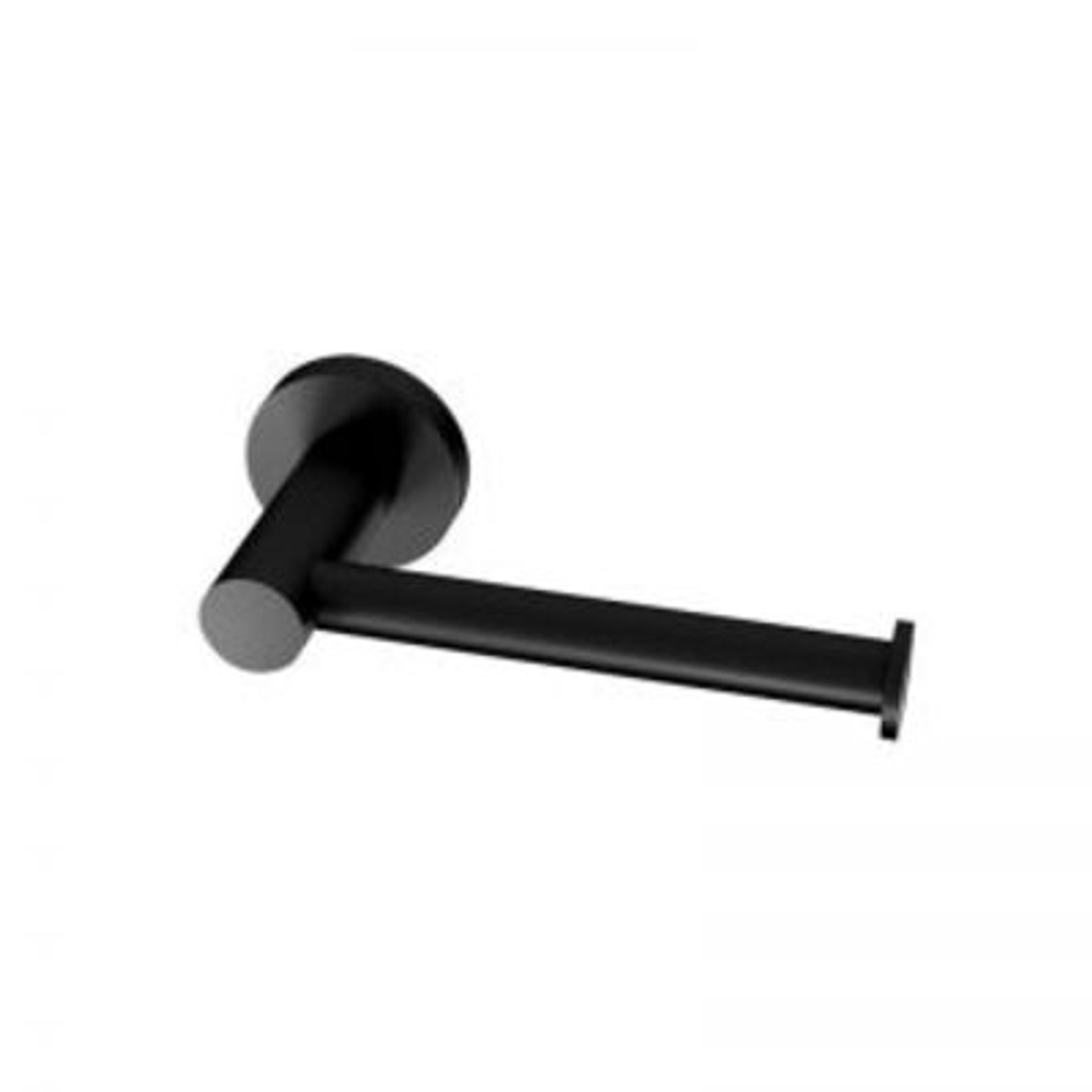 Bestlink Nirvana Matt Black Round Toilet Roll Holder 5051-1Bk