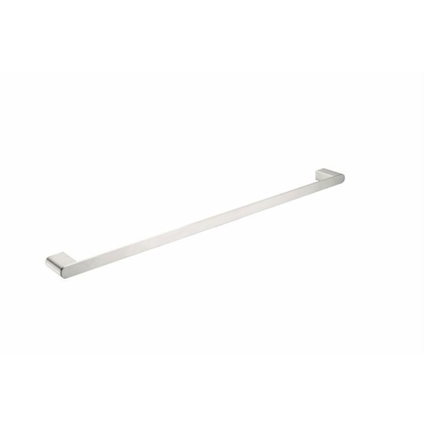 Nero Bianca Single Towel Rail 800Mm Brushed Nickel
