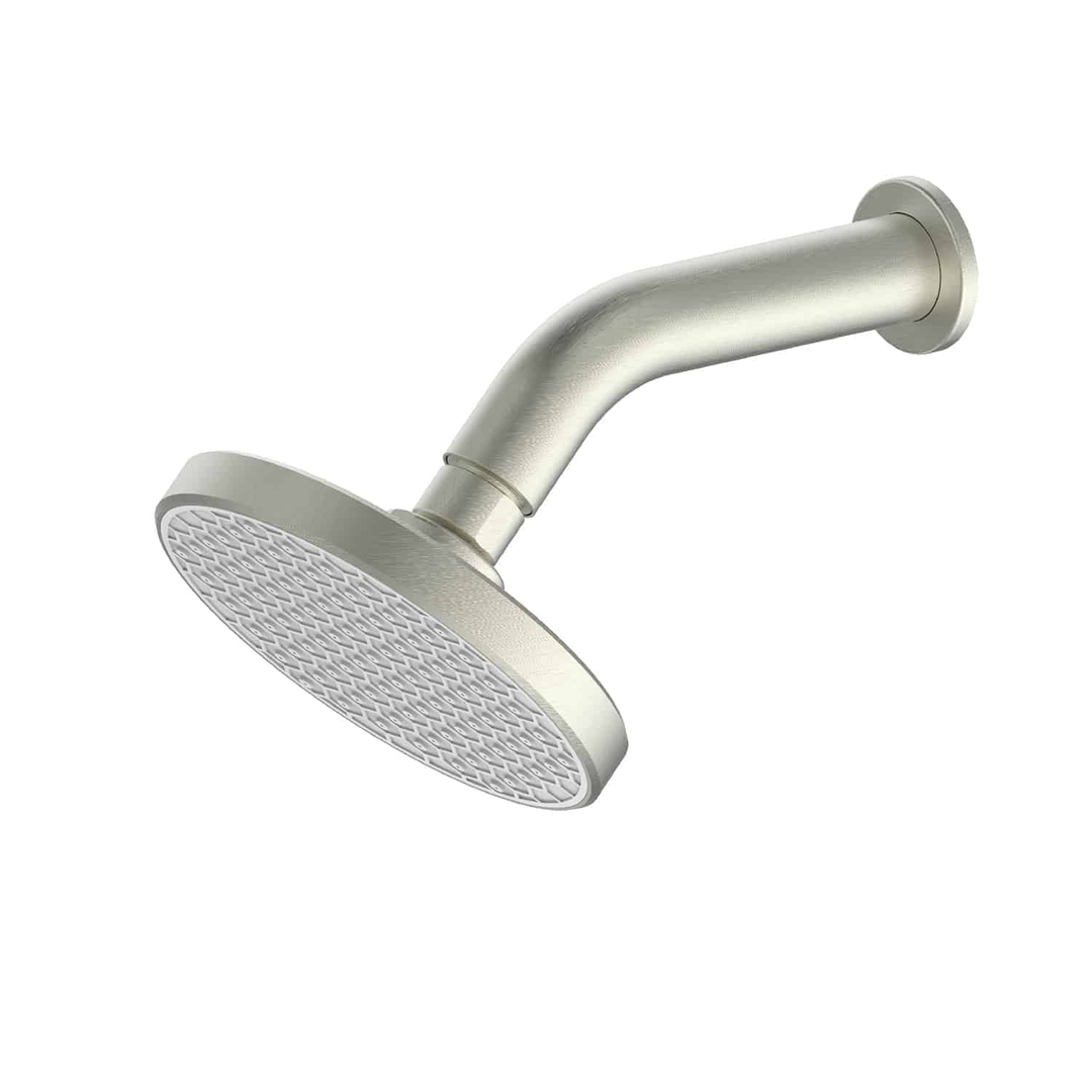 Greens Glide Rainboost Small Shower Rose With Arm Brushed Nickel