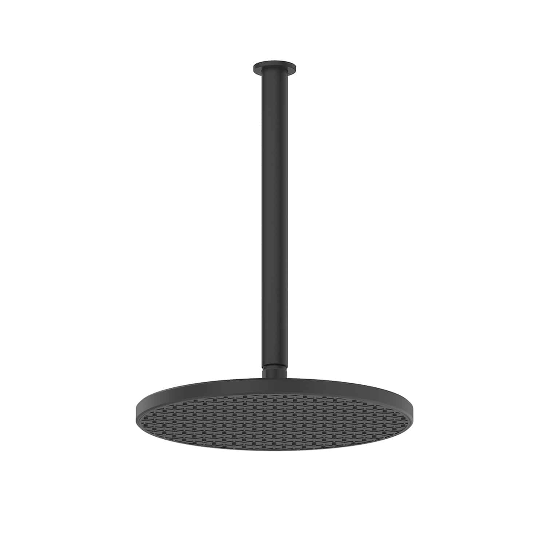 Greens Glide Rainboost Ceiling Shower Matte Black