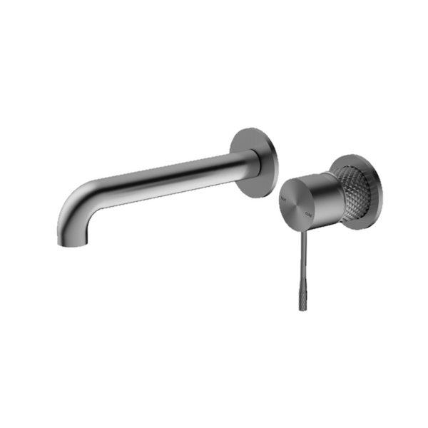 Opal Wall Basin/Bath Mixer Brushed Gunmetal