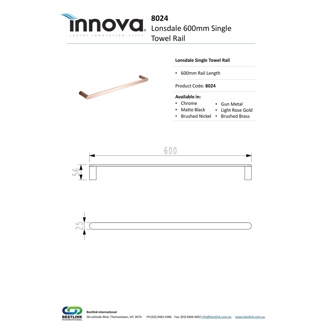 Lonsdale Single Towel Rail