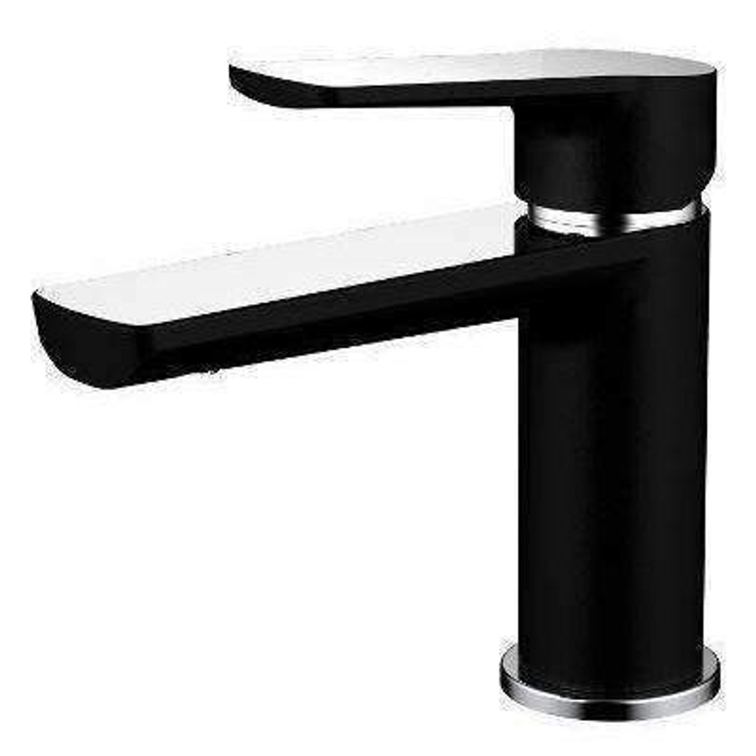 Millennium Akemi Basin Mixer Black & Chrome