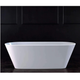 V+A Vetralla 2 Freestanding Bath No Overflow Quarrycast White 1650mm