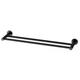 Phoenix Radii Double Towel Rail Round Plate Matte Black