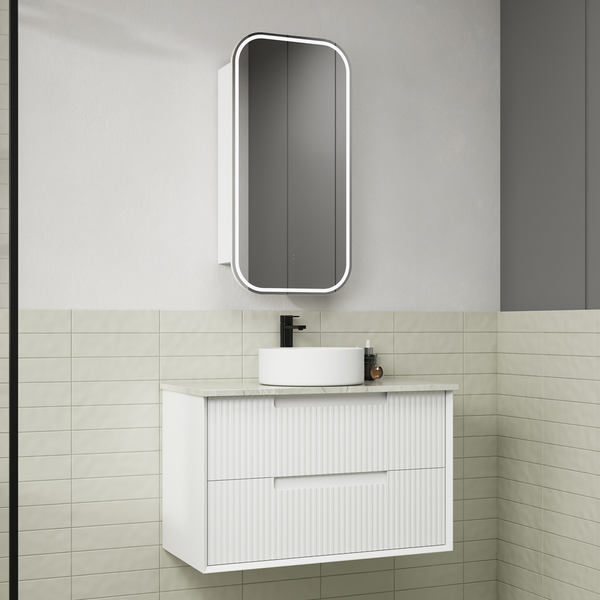 Aulic Flauto 900 Cabinet With Pure Flat Stone Top