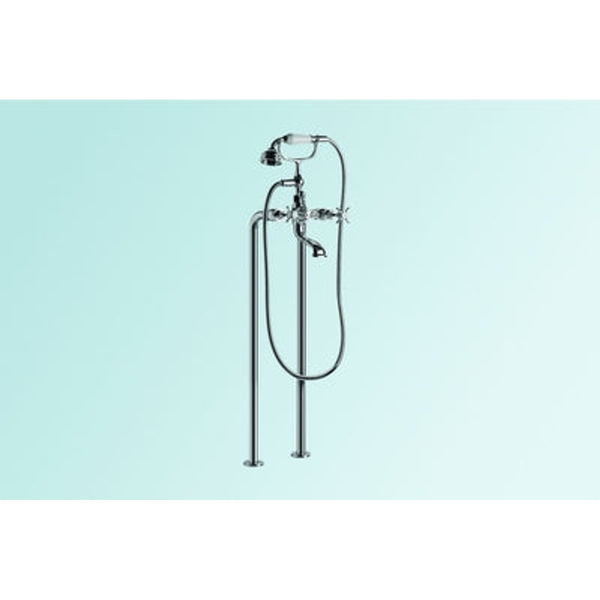 Brodware Neu England Bath Mixer F/Mounted W/ Metal Levers Cp