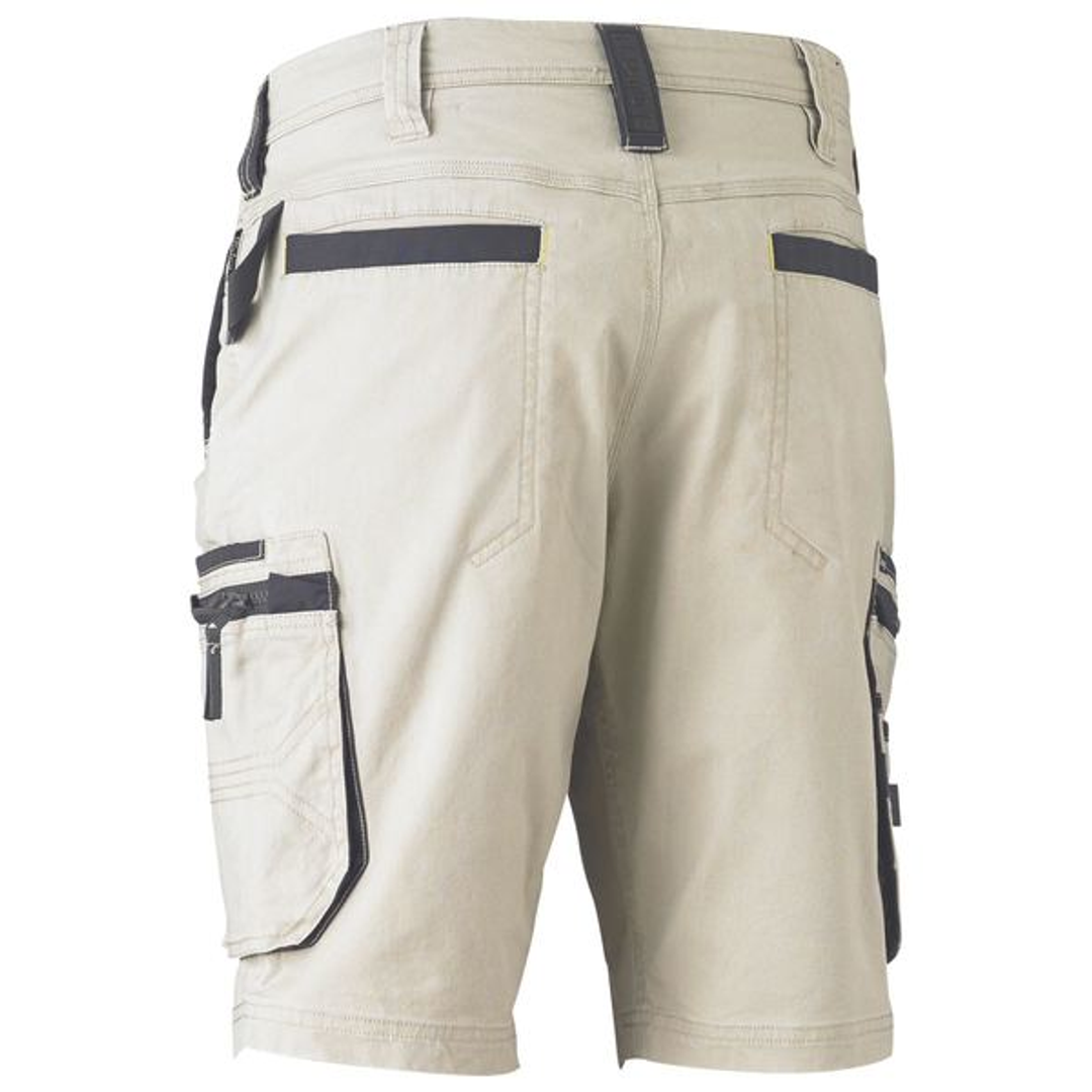 Bisley Flex&Move Stretch Zip Cargo 10 Short Stone