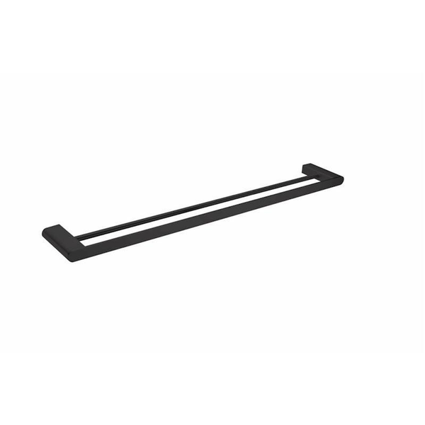 Nero Bianca Double Towel Rail 800Mm Matt Black