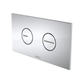Caroma Invisi II Round Dual Flush Plate & Buttons Chrome - Dot