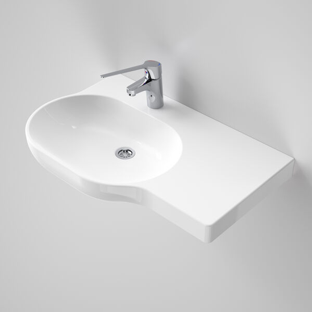Caroma Opal 720 Wall Basin Right Hand White 1 Tap Hole