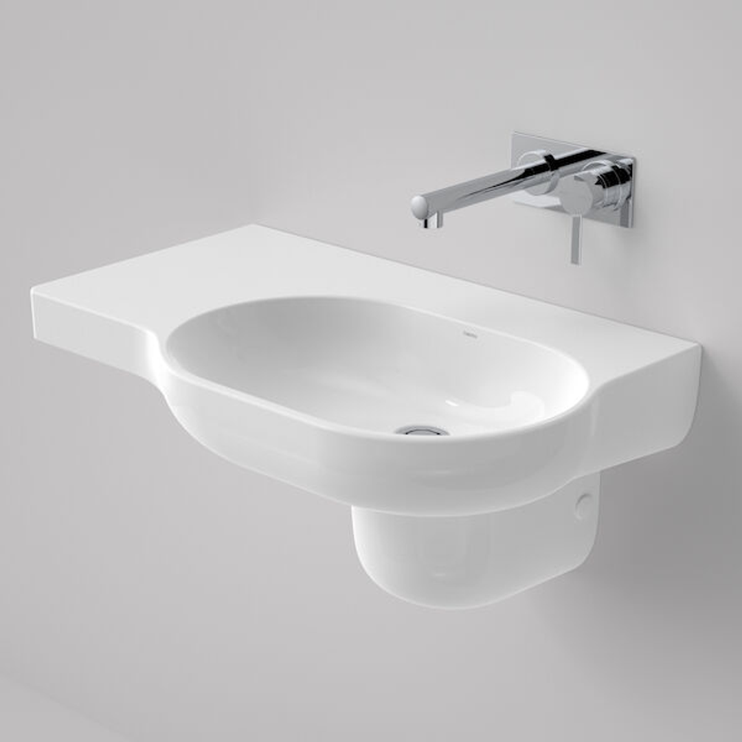 Caroma Opal 720 Wall Basin Right Hand White 0 Tap Hole