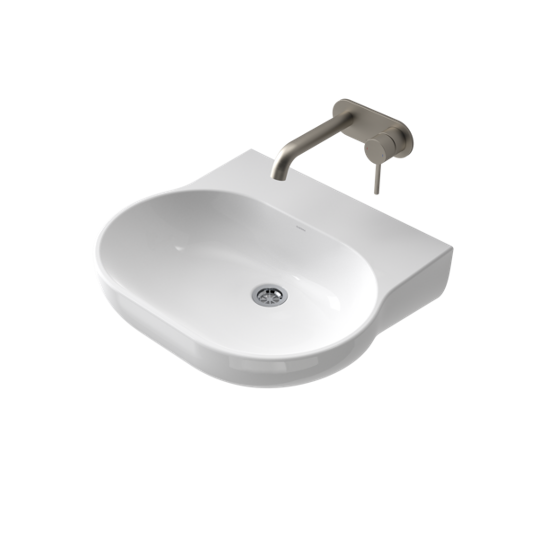 Caroma Opal 510 Wall Basin White 0 Tap Hole