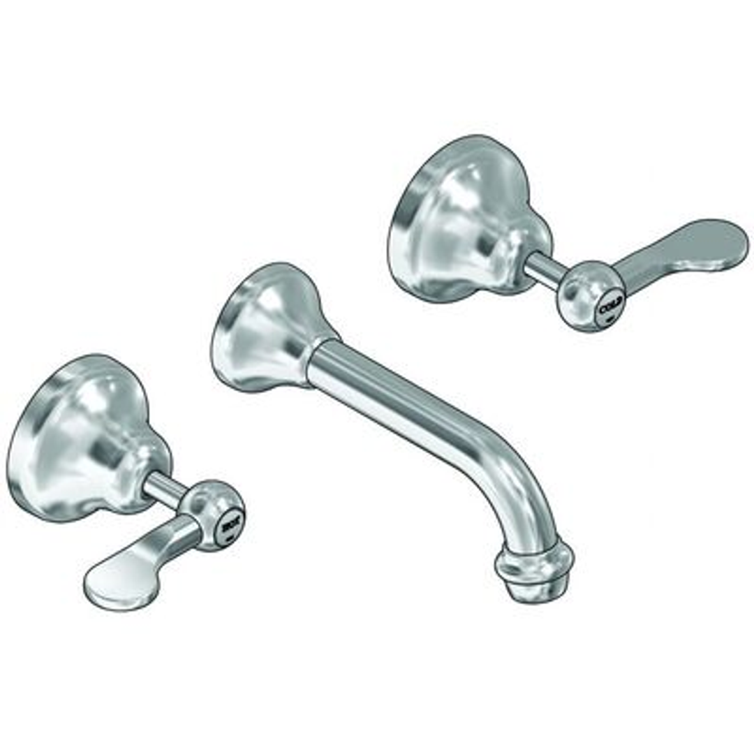 Ram Merino Flared Lever Bath Set 1/4 Turn Chrome Mfcdbhscp