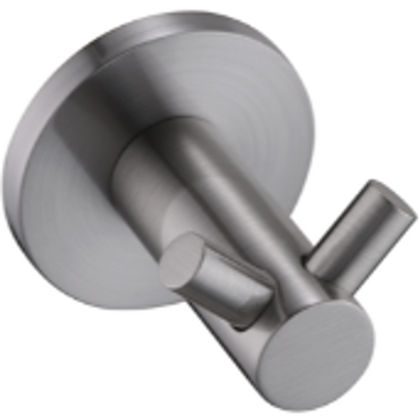 Bella Vista Mica Double Robe Hook Brushed Nickel