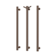 Phoenix Phoenix Heated Triple Towel Rail Round 800Mm Brushed Bronze