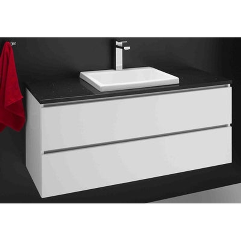 Rifco Platinum 900 Wall Hung Vanity With Stone Top Gloss White