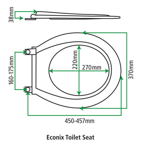 Fix-A-Loo Econix Toilet Seat (253224)