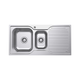 Fienza Tiva 980 Kitchen Sink Left 1.5 Bowl & Drainer 19L-9L 1Th 980X480X180Mm