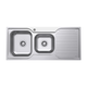 Fienza Tiva 1080 Kitchen Sink Left 1.75 Bowl & Drainer 19L-12L 1Th 1080X480X180Mm