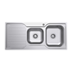Fienza Tiva 1080 Kitchen Sink Right 1.75 Bowl & Drainer 19L-12L 1Th 1080X480X180Mm