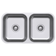 Fienza Tiva 785 Kitchen Sink Double Bowl Top Or Undermount 23L-23L Nth 785X450X180Mm