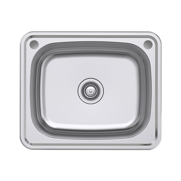 Fienza Tiva Laundry Sink Large Topmount 50L 2Th 600X500X250mm Includes Flex Bypass Kit