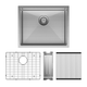 Fienza Hana Single Bowl Sink 40L Inc Ss Colander Roller Protector 550X450X200Mm