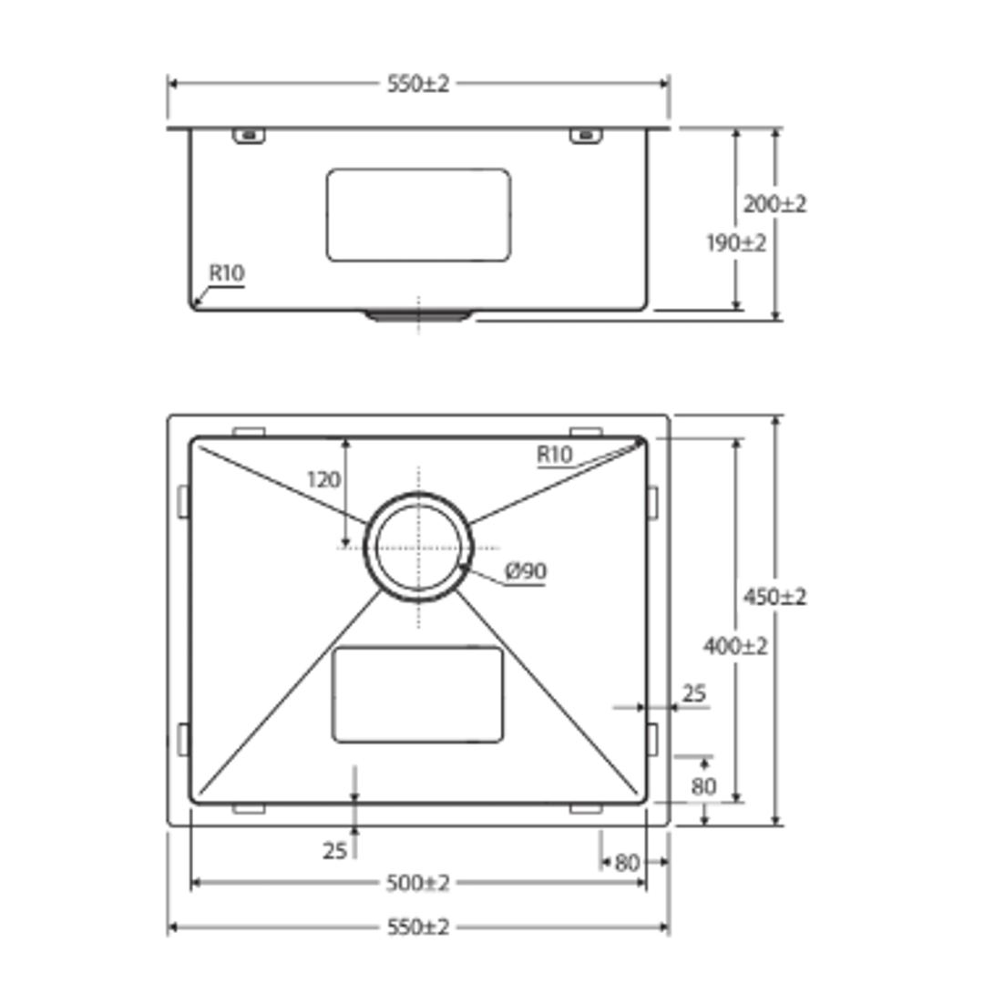 Fienza Hana Single Kitchen Sink Kit - 40L