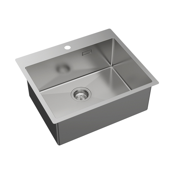 Fienza Hana Laundry Sink 50L With Overflow 1Th Hole Top Mount 590X510X230mm